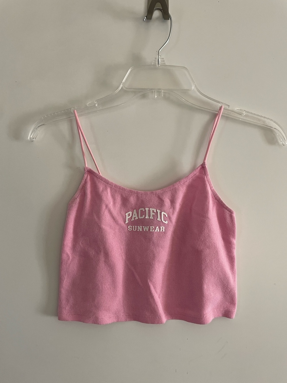 Pink Cropped Tank Top Shirt